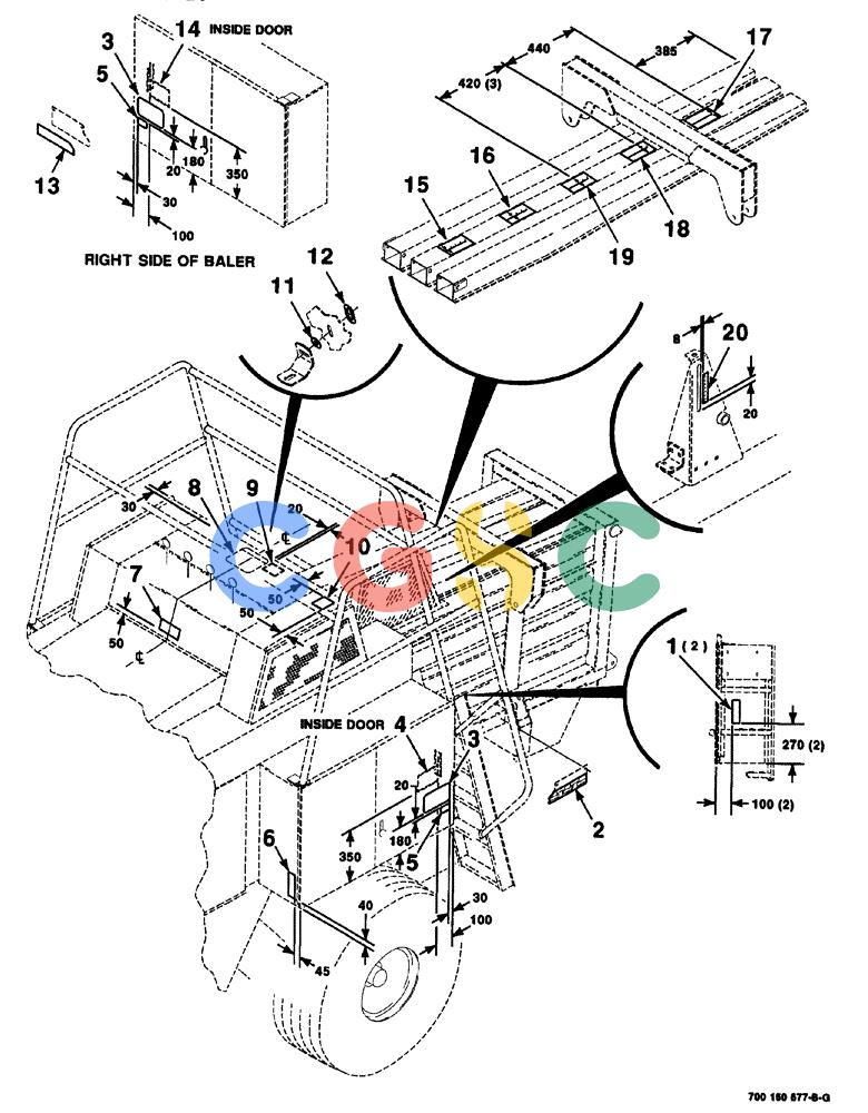 凯斯零件查询(8575) - CASE IH MID-SIZE RECTANGULAR BALER (NORTH AMERICA) (1/95-12/00) (09-010) - OPERATIONAL DECALS AND LOCATION DIAGRAM-CONTINUED, S.N. CFH0163129 AND LATER Case Agriculture