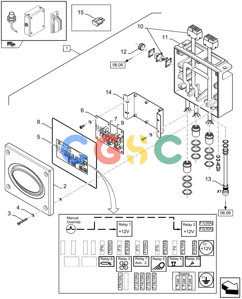 凯斯零件查询(LBX432S) - BIG RECTANGULAR BALER (3/03-12/08) (06.01A[01]) - CONTROL BOX - C479 Case Agriculture