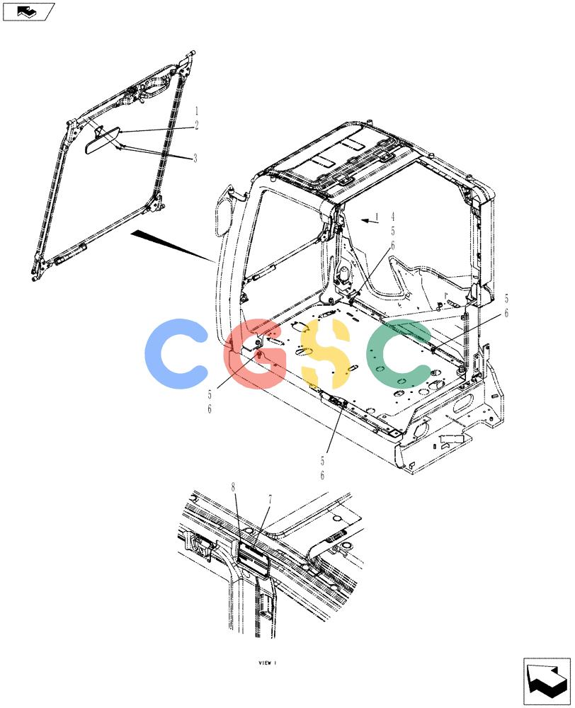 纽荷兰零件查询(E80BMSR) - COMPACT CRAWLER EXCAVATOR ASN LF06-04501 (NBTA18037) (01-062[02]) - CAB INSTALLATION New Holland Constructuion