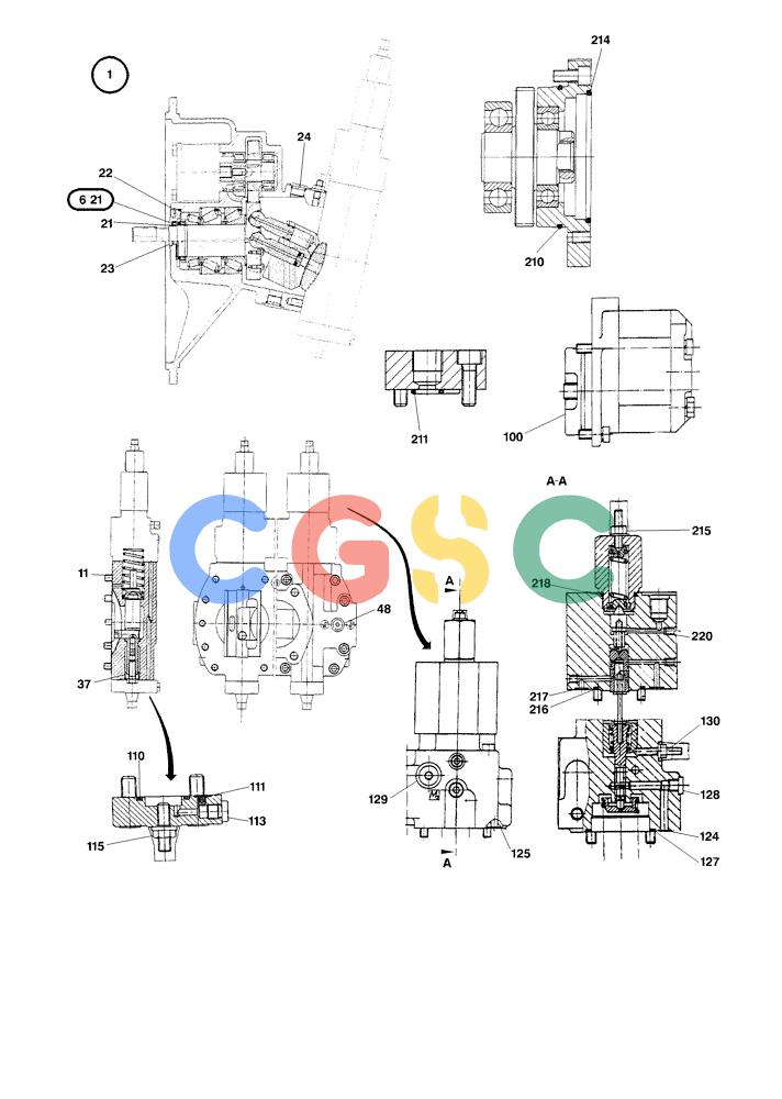 纽荷兰零件查询(EC240) - CRAWLER EXCAVATOR (5/00-) (22.020[001]) - DOUBLEPUMP (S/N 724002-724020) New Holland Constructuion