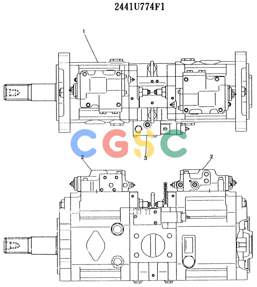 神钢零件查询(K916LC) - MARK II EXCAVTOR ASN YS0201 (1/89-12/03) (10-024) - PUMP ASSY Kobelco