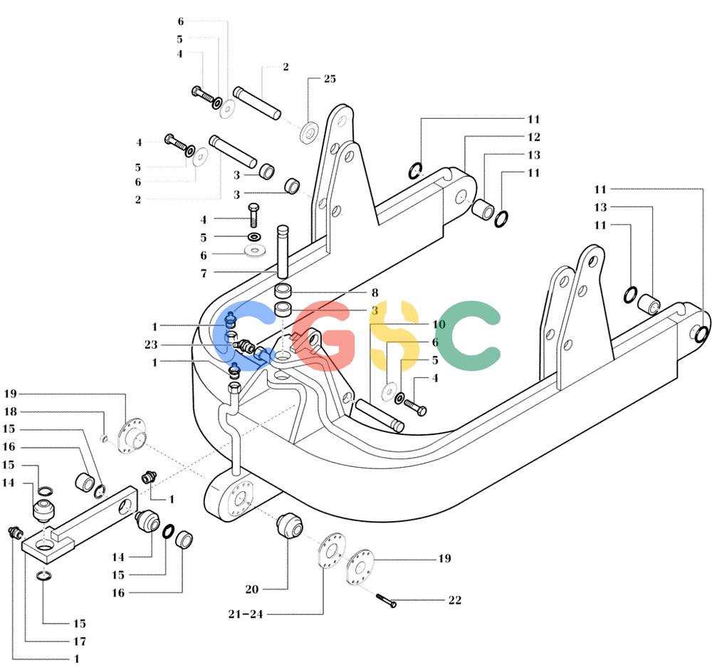 纽荷兰零件查询(DC100) - CRAWLER DOZER (N.A. VERSION) (4/00-) (3.478[01C]) - C-FRAME DC100 New Holland Constructuion