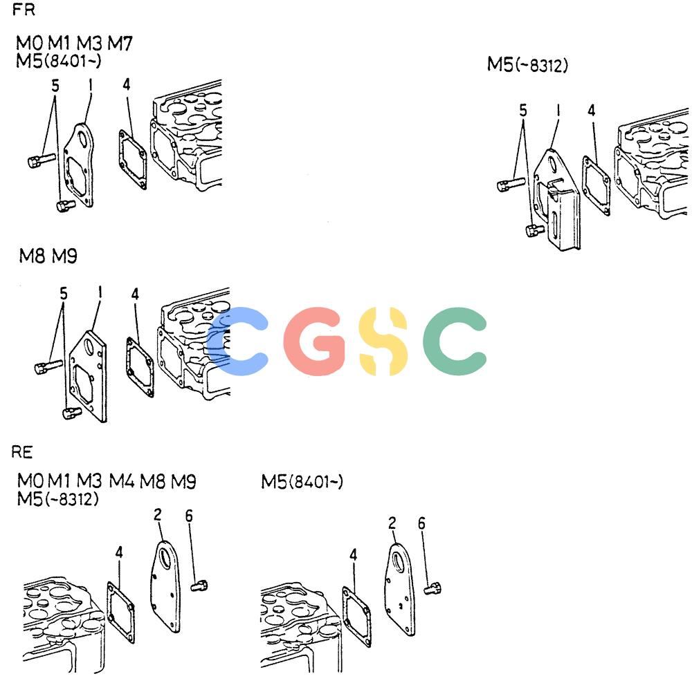 神钢零件查询(6D15) - MITSUBISHI DIESEL ENGINES - K907D & K907LC EXCAVATORS (1/86-12/06) (01-026) - ENGINE HANGER Kobelco