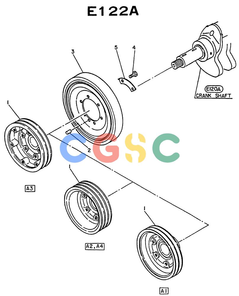 神钢零件查询(PE6T04) - NISSAN DIESEL ENGINE - LK900 & LK700A W/TURBO (1/03-12/06) (02-003[01]) - PULLEY-CRANK Kobelco