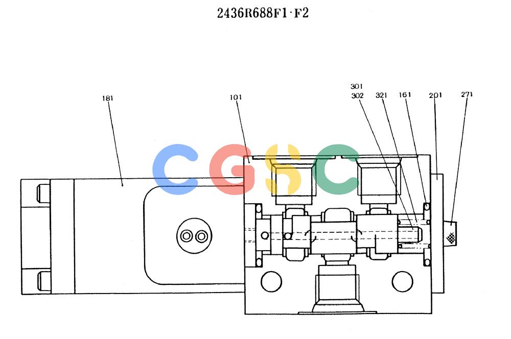 神钢零件查询(MD300LC) - EXCAVATOR BTW YC0101 - YC0300 (1/80-12/06) (08-044) - VALVE ASSY, SOLENOID, 2436R688F1 Kobelco