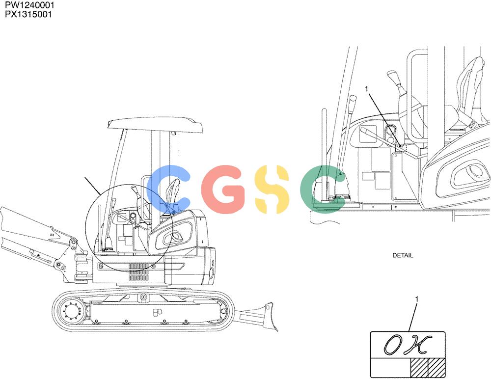 纽荷兰零件查询(E35SR) - COMPACT CRAWLER EXCAVATOR ASN PX13-15001 (N6TN61732) (NA) (1/06-) (06-002) - NAME PLATE INSTAL, P/N PW22T00117F1 New Holland Constructuion