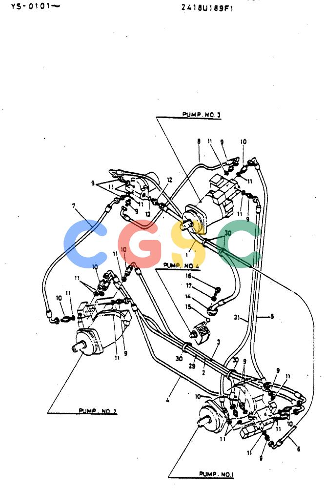 神钢零件查询(MD400LC) - EXCAVATOR BTW YS0101 - YS0200 (1/80-12/06) (05-004) - TUBE ASSY Kobelco