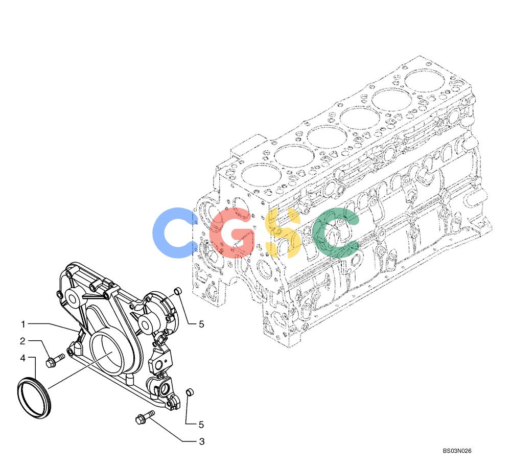 纽荷兰零件查询(D150B) - CRAWLER DOZER TIER 3 (HYDRO) (10/07-) (02-23) - FRONT GEAR COVER New Holland Constructuion