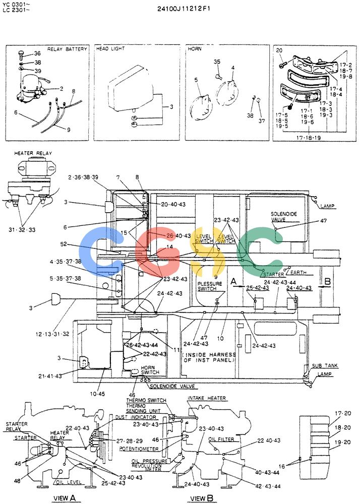 神钢零件查询(K912LC) - MARK II EXCAVATOR ASN YC-0301 (1/88-12/03) (05-024) - WIRING ASSY, ELEC (FOR EUROPE) Kobelco