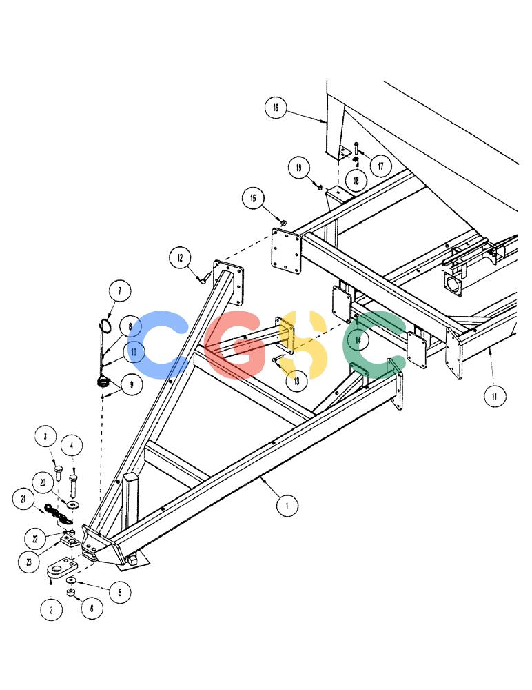 凯斯零件查询(2400) - CONCORD AIR SYSTEM (1/96-12/99) (E28) - FRAME AND TANK Case Agriculture