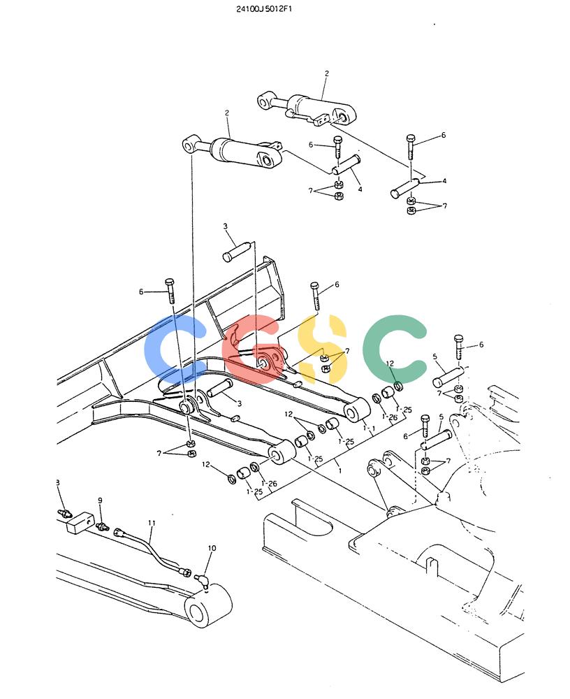 神钢零件查询(K904DL) - EXCAVATOR ASN LX1201 (1/84-12/03) (05-017) - BLADE ASSY Kobelco