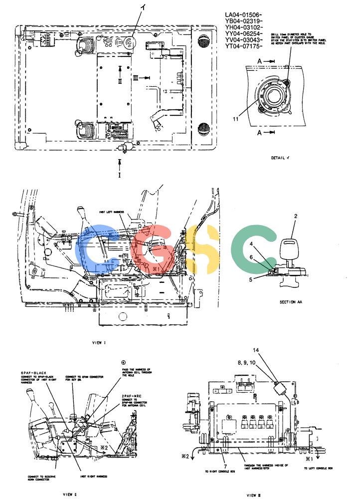 纽荷兰零件查询(E115SR) - CRAWLER EXCAVATOR ASN YV04-03043 (05-009[01]) - ELEC ASSY, UPP (FOR ANTITHEFT) New Holland Constructuion