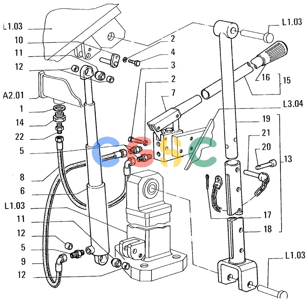 纽荷兰零件查询(FL14E) - CRAWLER LOADER (L1.06[001]) - CAB TILTING SYSTEM New Holland Constructuion