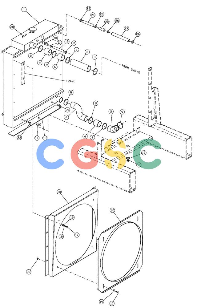 凯斯零件查询(4330) - TITAN FLOATER (6/98-8/99) (02-014) - RADIATOR GROUP Case Agriculture