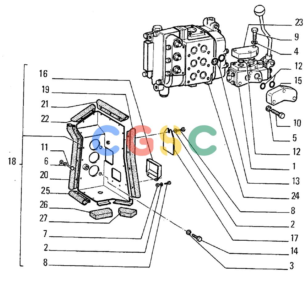 纽荷兰零件查询(FL5B) - CRAWLER LOADER (E3.02[001]) - HYDRAULIC SYSTEM New Holland Constructuion