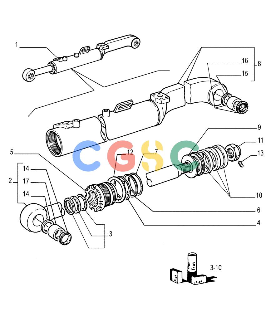 纽荷兰零件查询(FL145) - CRAWLER LOADER (N.A. VERSION) (11/98-) (3.442[01]) - DUMP CYLINDER New Holland Constructuion