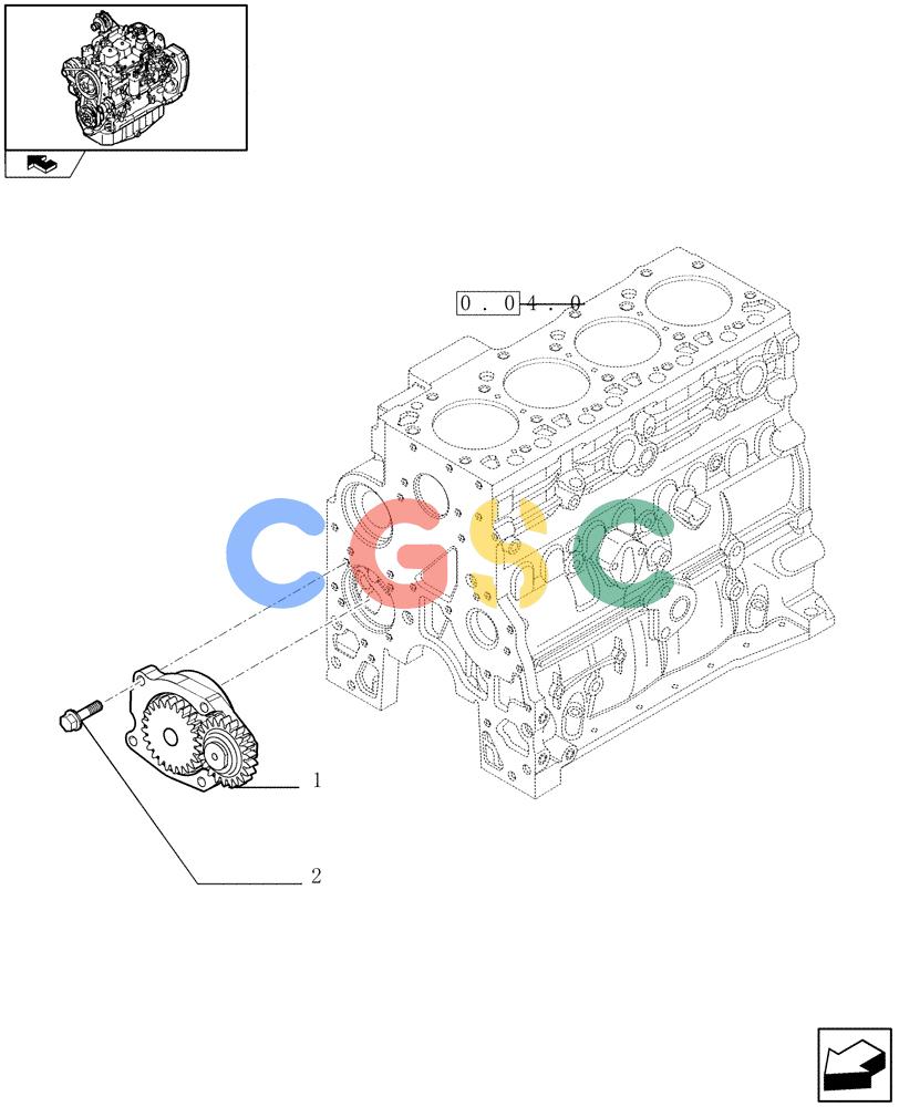 神钢零件查询(F4GE9484A J600) - ENGINE 504120790 - 87052264 (1/07-12/10) (0.30.0) - OIL PUMP - ENGINE (2853413) Kobelco
