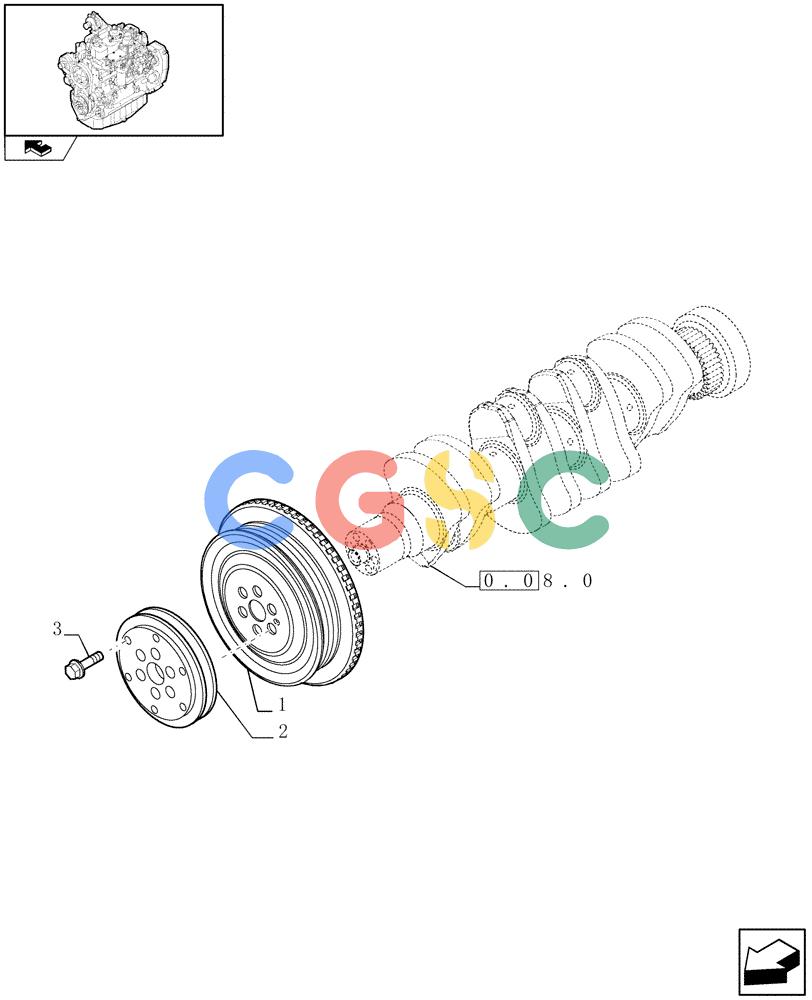 神钢零件查询(F4GE9484K J601) - ENGINE - 504103830-920019897 (1/13-) (0.08.4) - PULLEY - CRANKSHAFT (504066113) Kobelco