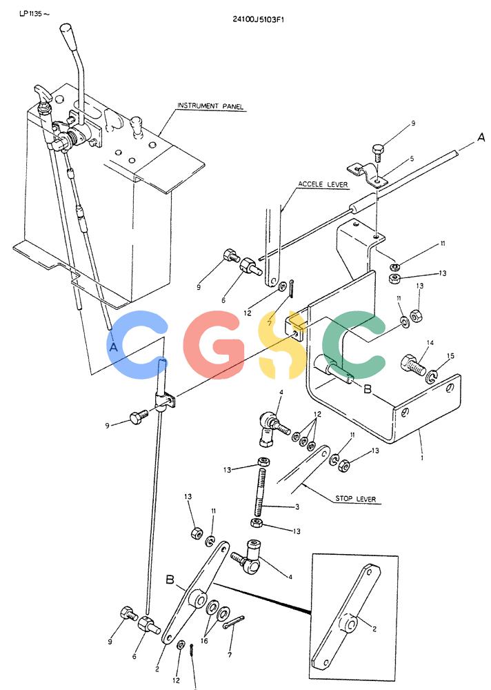 神钢零件查询(K905LC) - EXCAVATOR BTW YP0115 - YP0301 (1/85-12/03) (06-019) - CONTROL ASSY, ENGINE (P/N-24100J5103F1) Kobelco