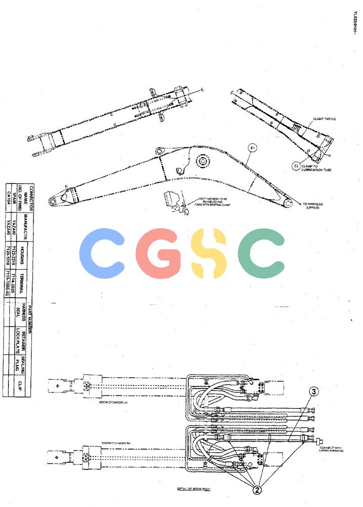 神钢零件查询(ED190LC) - BLADE RUNNER EXCAVATOR/DOZER BTW YL02U0101 - YL03U0135 (1/02-12/06) (01-170[12]) - HARNESS ASSY Kobelco