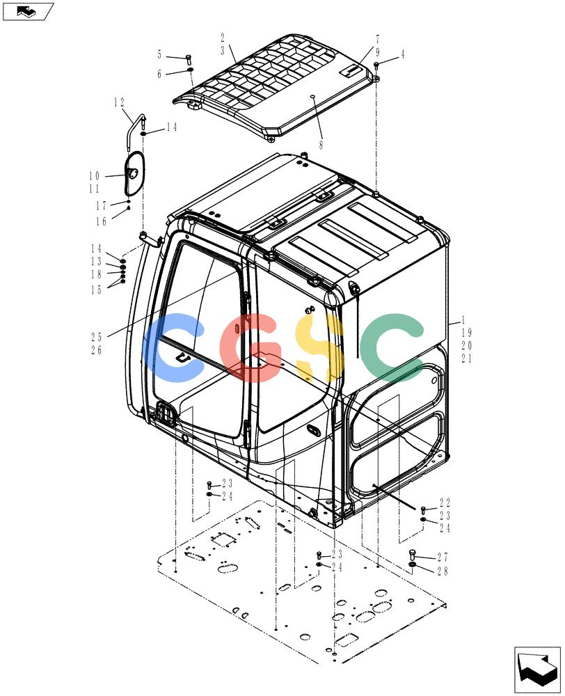神钢零件查询(ED150-2) - BLADE RUNNER EXCAVATOR/DOZER ASN LH01-01001 (1/09-12/12) (01-062[01]) - CAB INSTALLATION Kobelco