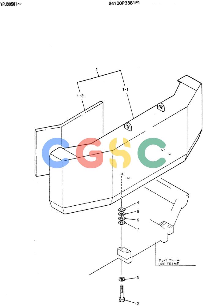 神钢零件查询(MD140C) - EXCAVATOR ASN YPU00501 (1/80-12/06) (01-002) - COUNTER-WEIGHT ASSY Kobelco