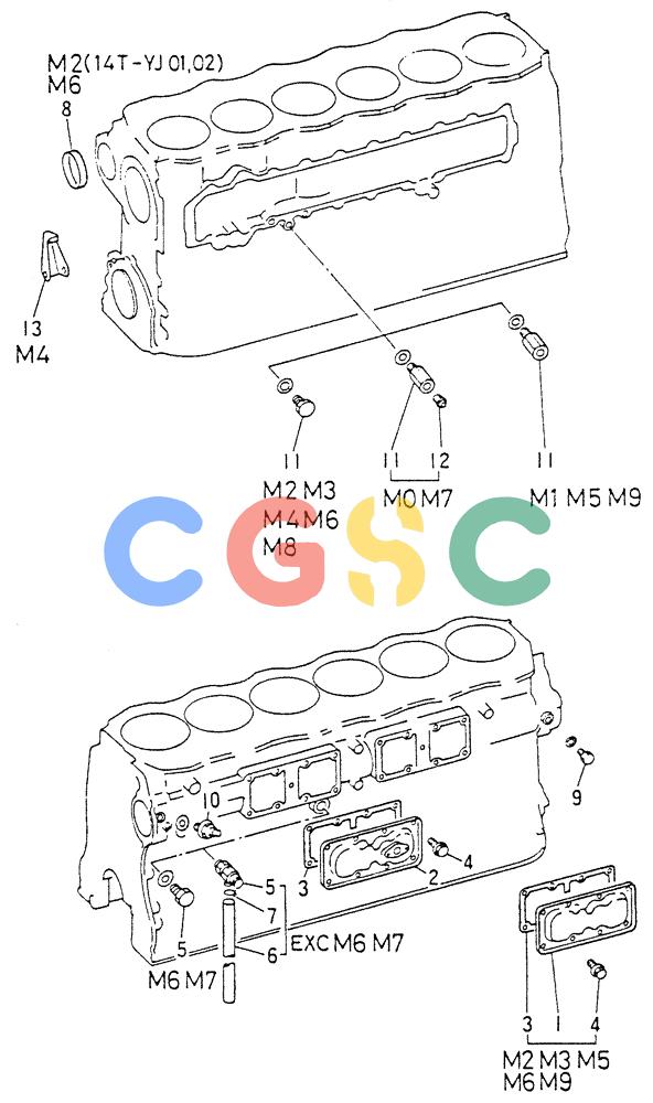 神钢零件查询(6D15) - MITSUBISHI DIESEL ENGINES - K907D & K907LC EXCAVATORS (1/86-12/06) (01-023) - ENGINE ATTACHING PARTS Kobelco