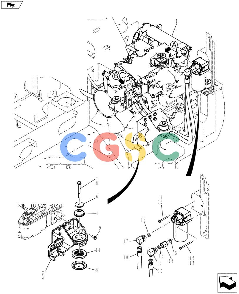 纽荷兰零件查询(E80BMSR) - COMPACT CRAWLER EXCAVATOR ASN LF06-04501 (NBTA18037) (01-005[01]) - ENGINE INSTALLATION New Holland Constructuion