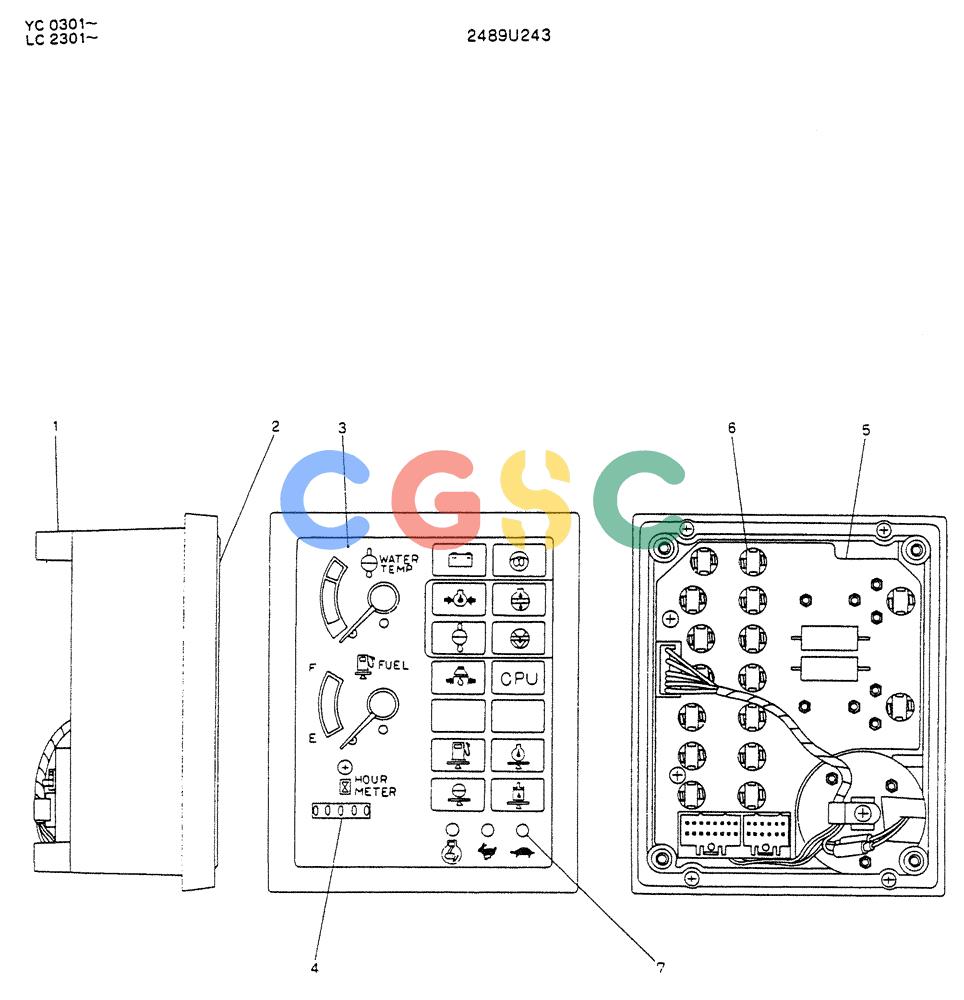 神钢零件查询(K912LC) - MARK II EXCAVATOR ASN YC-0301 (1/88-12/03) (05-016) - GAUGE CLUSTER (FOR EXPORT) Kobelco