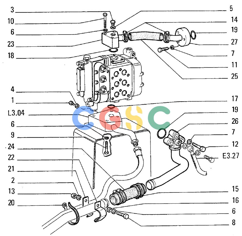 纽荷兰零件查询(FL5B) - CRAWLER LOADER (E3.02[002]) - HYDRAULIC SYSTEM New Holland Constructuion