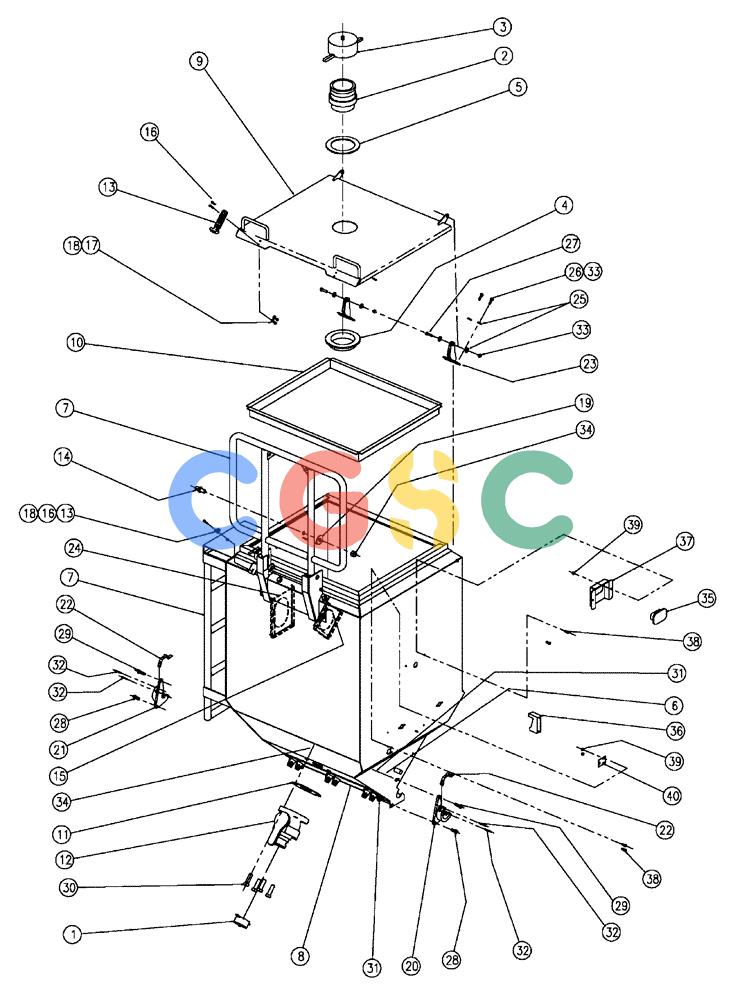 凯斯零件查询(438) - FLEX-AIR APPLICATOR - 2003 (3/03-10/03) (02-030) - BIN GROUP, DOUBLE & TRIPLE BIN, LH, 37 CU. FT. Case Agriculture