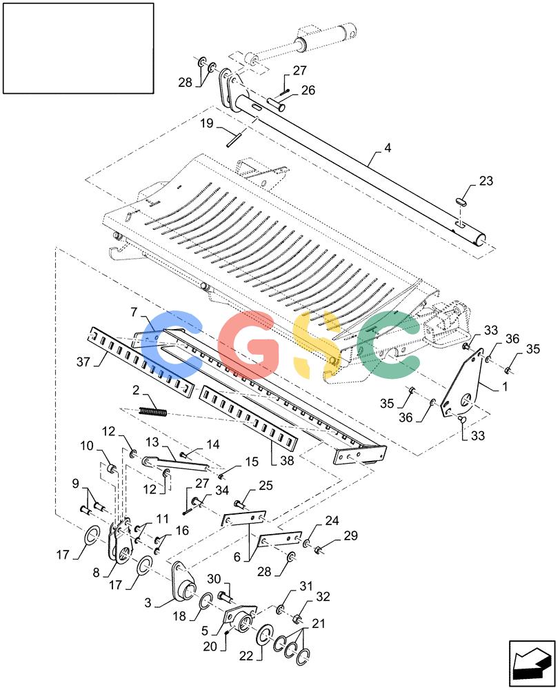 凯斯零件查询(LB433S) - BIG RECTANGULAR BALER (9/08-12/12) (18.87727122[02]) - DIA : KNIFE DRAWER KIT - KNIFE DRAWER FOR 33 KNIVES Case Agriculture