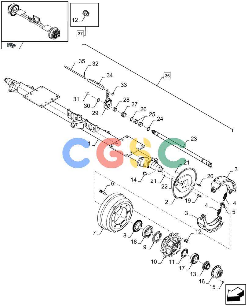 凯斯零件查询(LB433R) - BIG RECTANGULAR BALER 'ROTOR CUTTER' (9/08-12/12) (05.03[01]) - SINGLE AXLE, PNEUMATIC BRAKE Case Agriculture