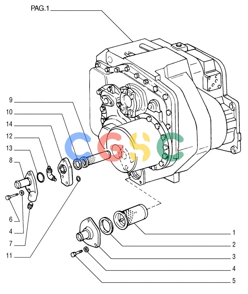 纽荷兰零件查询(FD255) - CRAWLER DOZER (N.A. VERSION) (7/95-) (1.211[11]) - TRANSMISSION - PIPING New Holland Constructuion