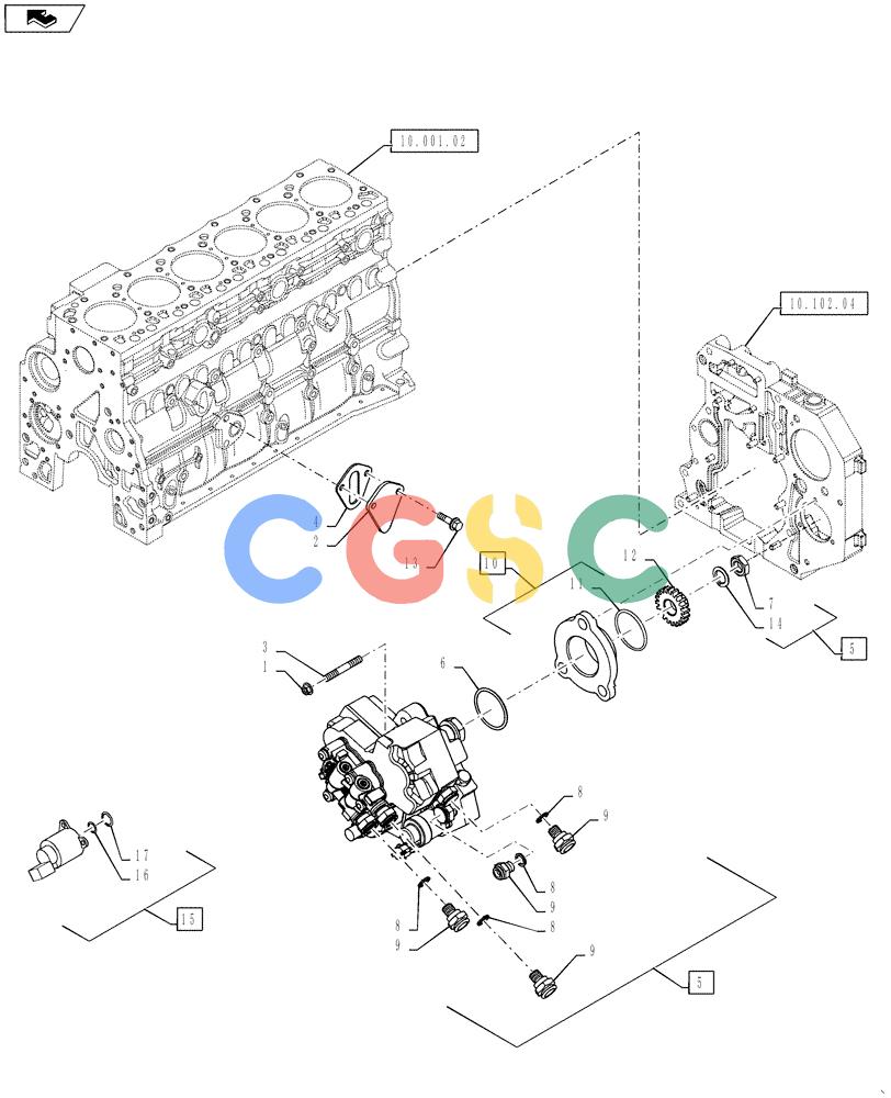 神钢零件查询(F4HFE613P A004) - ENGINE 5801366313 - LB02P00016P1 (3/10-) (10.247.01) - INJECTION PUMP (504041280) Kobelco