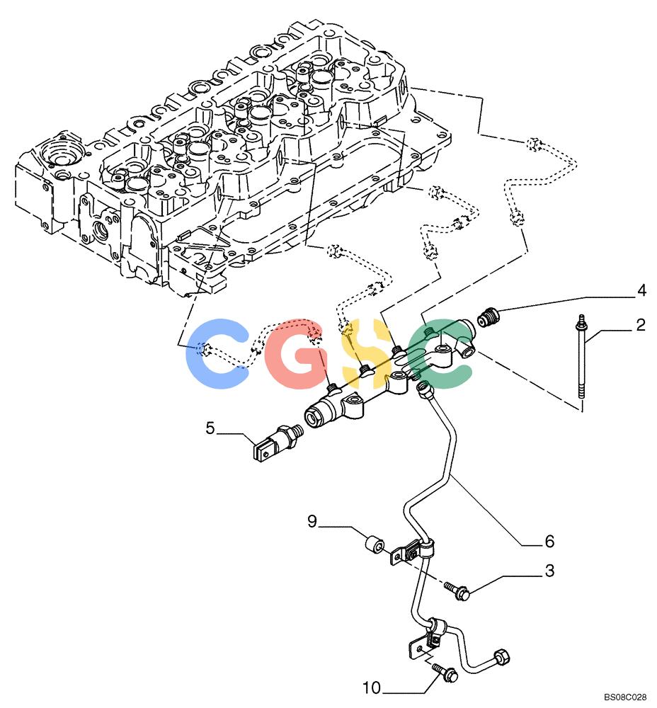纽荷兰零件查询(D95B) - CRAWLER DOZER TIER 3 (3/08-) (03-08) - FUEL INJECTION SYSTEM - FUEL, SUPPLY New Holland Constructuion