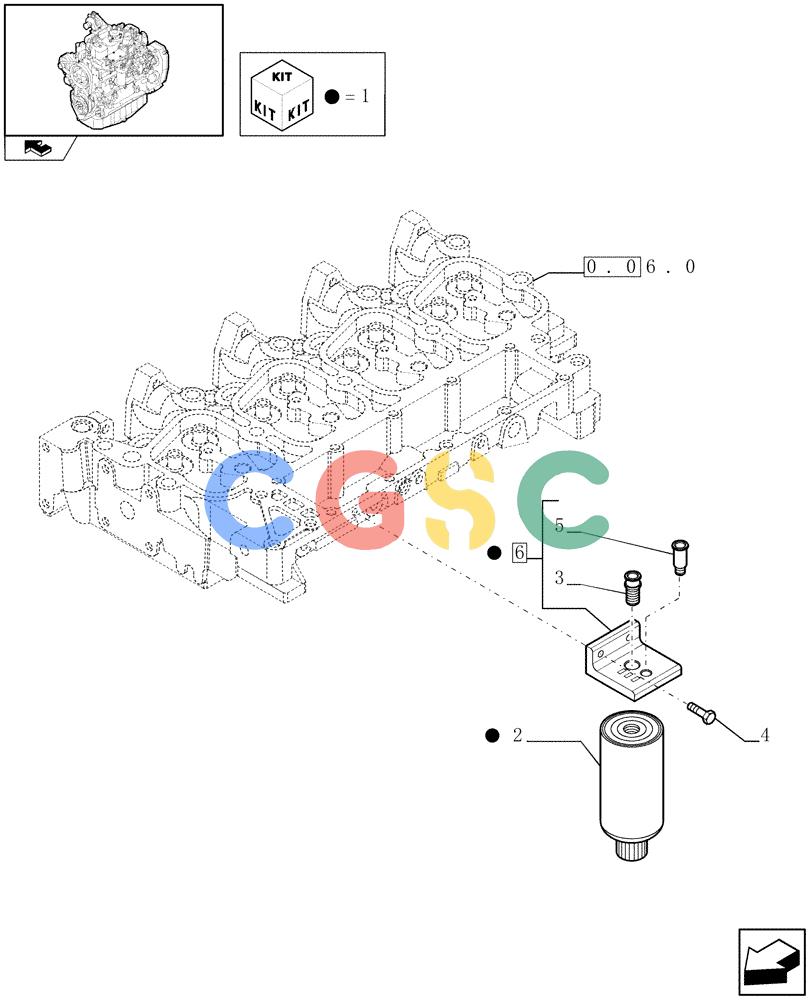 神钢零件查询(F4GE9484K J601) - ENGINE - 504103830-920019897 (1/13-) (0.20.0) - FUEL FILTER (504054973) Kobelco