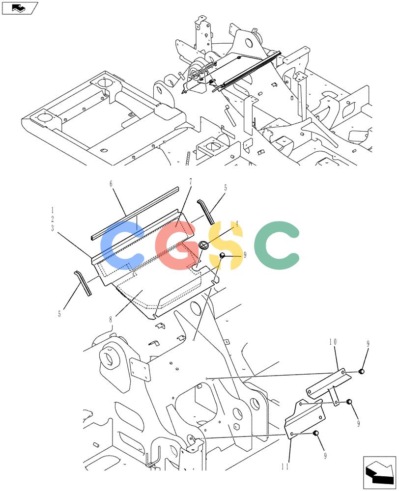 神钢零件查询(ED150-2) - BLADE RUNNER EXCAVATOR/DOZER ASN LH01-01001 (1/09-12/12) (01-069[11]) - GUARD INSTALLATION Kobelco