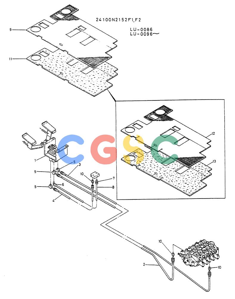 神钢零件查询(K935) - EXCAVATOR SUPPLEMENT ASN LU00154 (1/76-12/03) (03-003) - CONTROL LOADING Kobelco