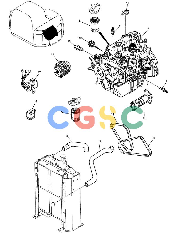 纽荷兰零件查询(EH80) - MIDI CRAWLER EXCAVATOR ASN LF04-02000 (N4TA18001 thru N4TA18010, ASN N5TA18011 -) (NA) (1/ (006) - ENGINE ASSEMBLY New Holland Constructuion