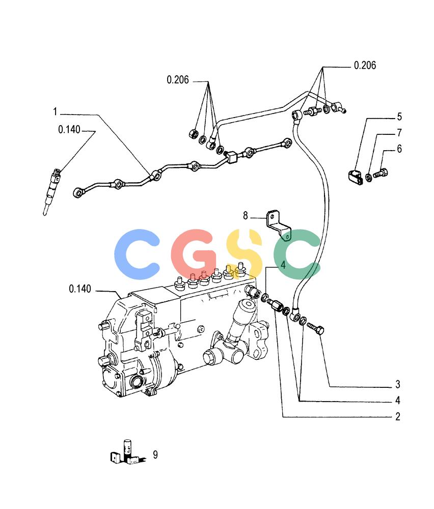 纽荷兰零件查询(FD175) - CRAWLER DOZER (N.A. VERSION)(S/N 061640 & AFTER) (1/93-) (0.203[02]) - PIPING - FUEL New Holland Constructuion