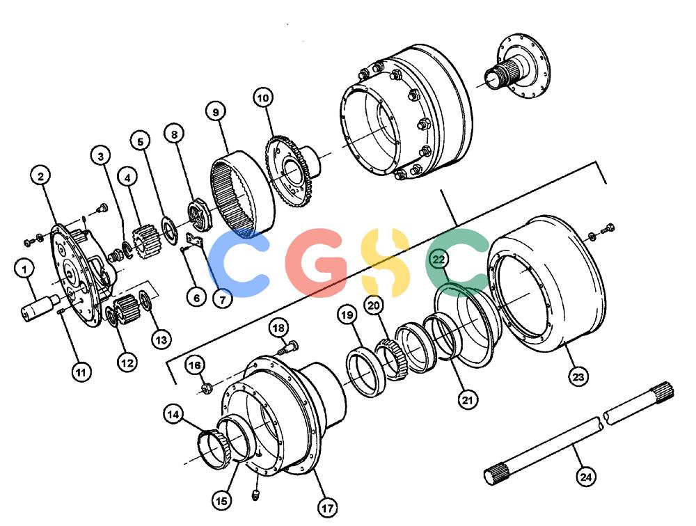 凯斯零件查询(FLX3300B) - FLOATER - 2002 (9/02-10/03) (04-006) - REAR AXLE HUB Case Agriculture