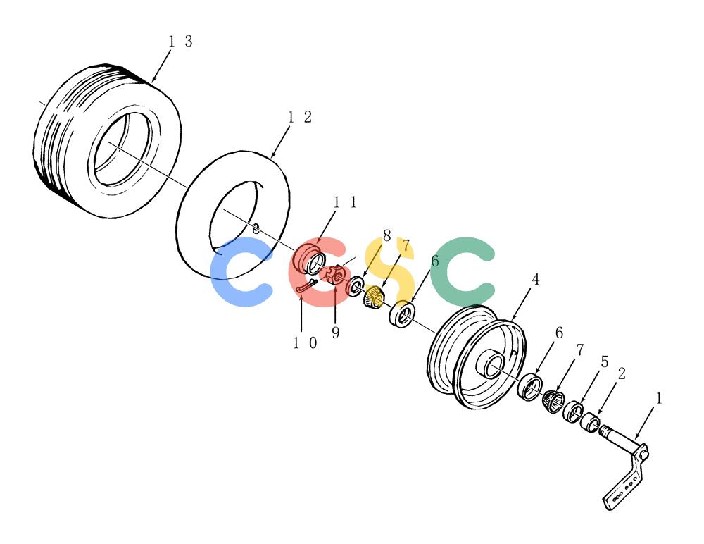 凯斯零件查询(RBX561) - CASE IH ROUND BALER (12/01-8/02) (008) - PICKUP TIRE & WHEEL Case Agriculture