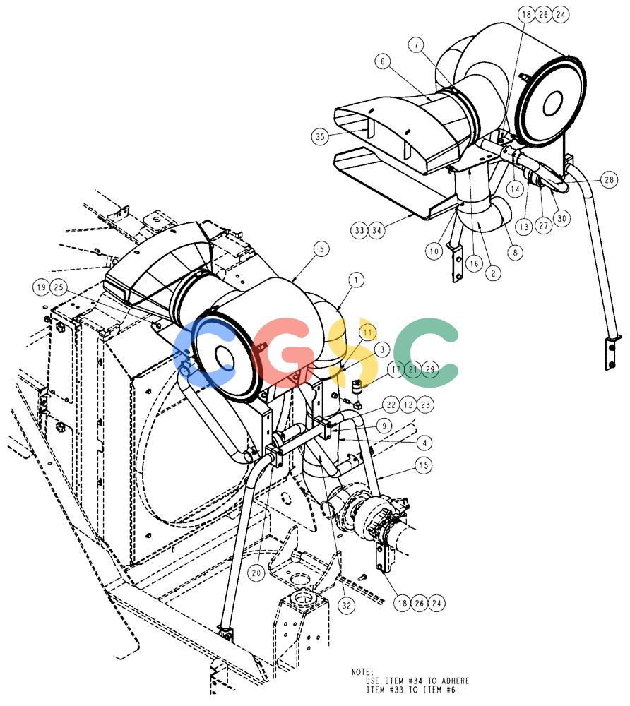 凯斯零件查询(FLX3510) - FLOATER (8/04-8/06) (02-013) - AIR INTAKE SYSTEM Case Agriculture
