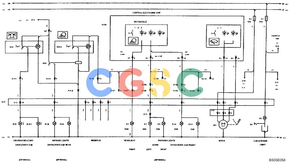 纽荷兰零件查询(EC270) - CRAWLER EXCAVATOR (7/00-) (31.050[008]) - ELECTRICAL COMPON. I.CIRCUIT DIAGRAM (S/N 727002-UP) New Holland Constructuion