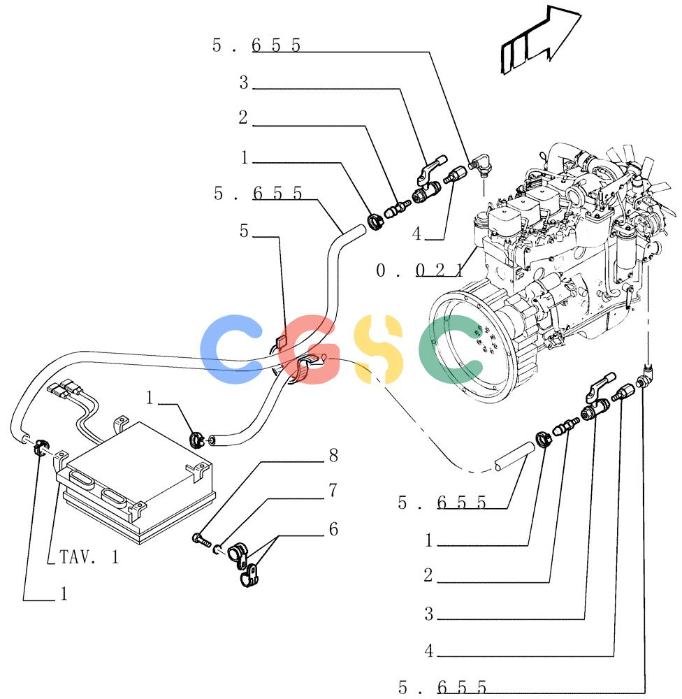 纽荷兰零件查询(FD145) - CRAWLER DOZER (N.A. VERSION) (10/98-) (9.665[02]) - AIR CONDITIONING - PIPING - OPTIONAL CODE 76048477 New Holland Constructuion