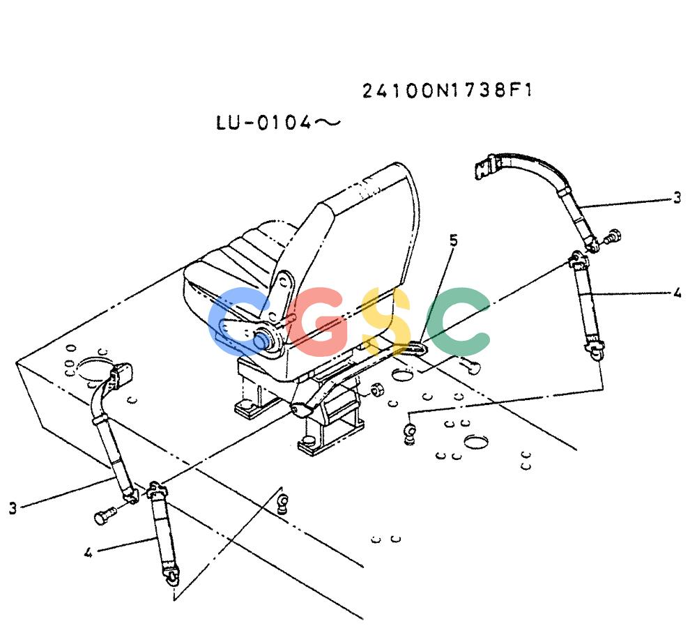 神钢零件查询(K935) - EXCAVATOR SUPPLEMENT ASN LU00154 (1/76-12/03) (02-022) - BELT ASSY, SEAT (FOR AMERICA, ALASKA) Kobelco