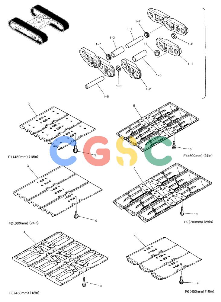 纽荷兰零件查询(EH70) - MIDI CRAWLER EXCAVATOR (N.A.) (1/05-) (089) - SHOE ASSEMBLY, TRACK New Holland Constructuion