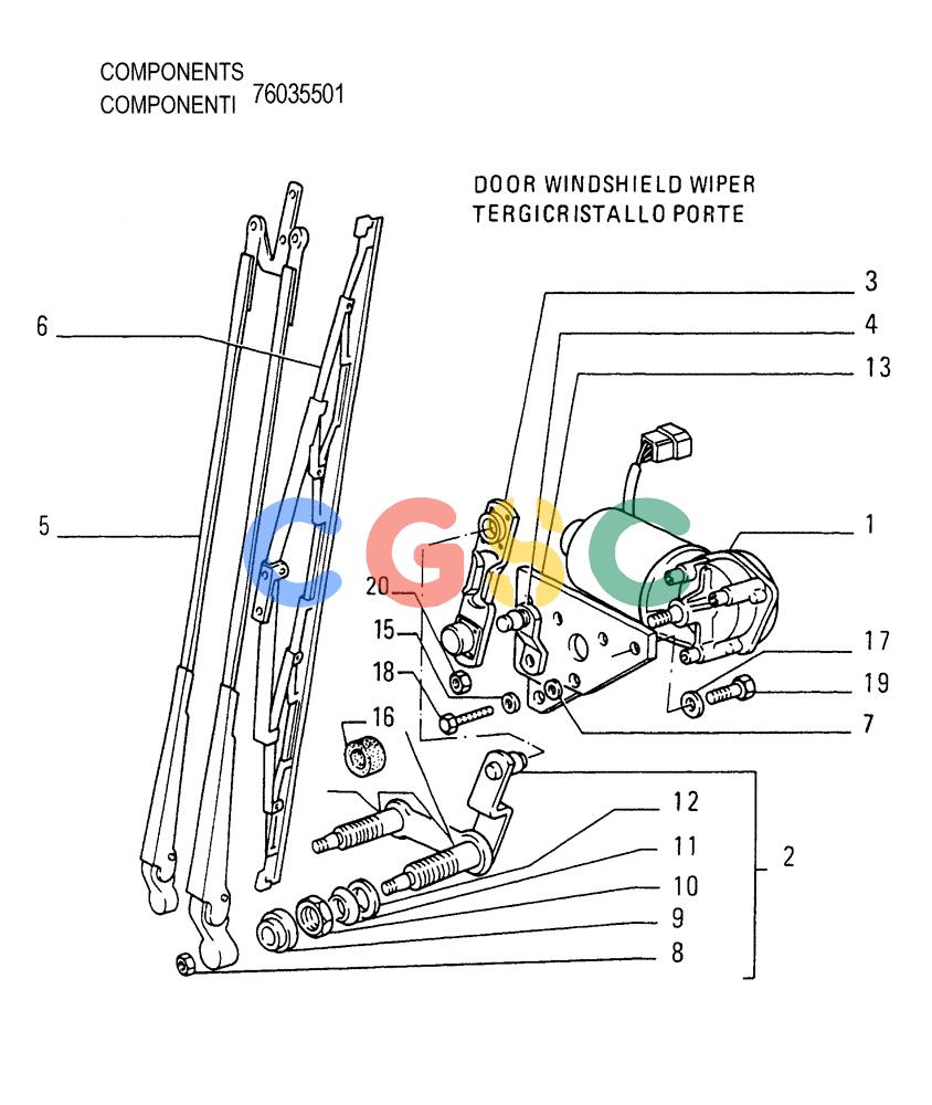 纽荷兰零件查询(FD255) - CRAWLER DOZER (N.A. VERSION) (7/95-) (9.652[15]) - ROPS CAB - WINDSHIELD WIPER - OPTIONAL CODE 76035502 New Holland Constructuion