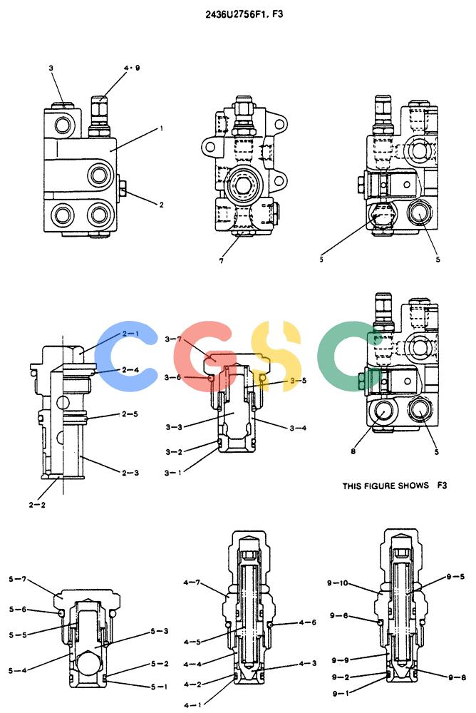 神钢零件查询(SK130LC) - EXCAVATOR BTW YPU1001 - YPU2000 (1/98-12/98) (12-040) - MANIFOLD ASSY Kobelco